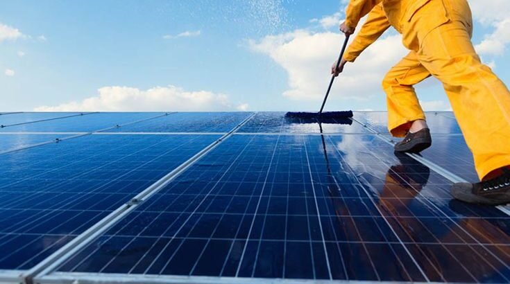 Domestic Solar Panel Cleaning