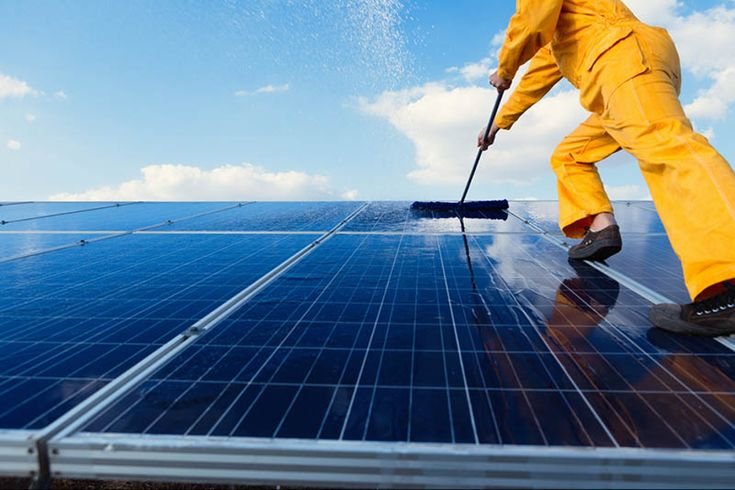 Domestic Solar Panel Cleaning
