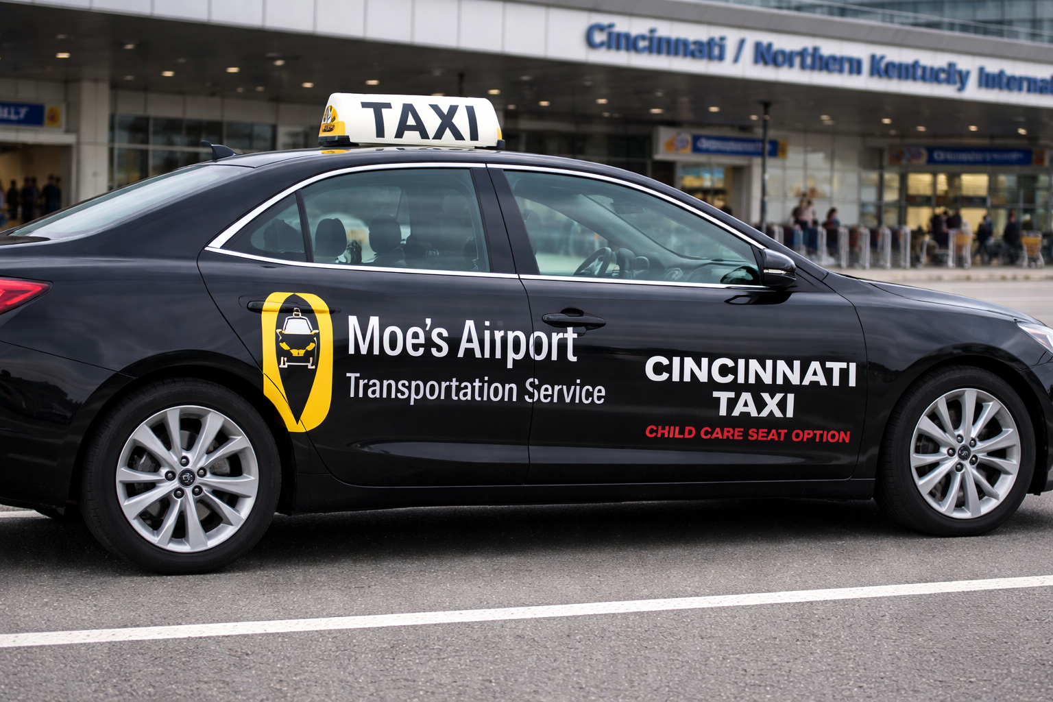 Cincinnati taxi at the airport curb