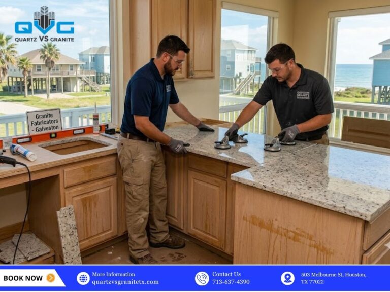Stone countertop fabrication in Northern Houston